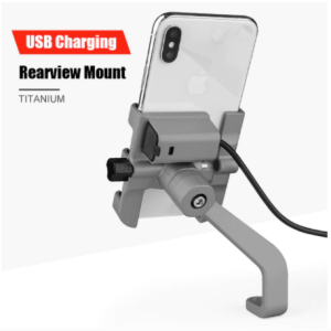 Phone holder titanium w/Charger